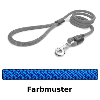 klassische Hundeleine - L - 145cm - blau-blau